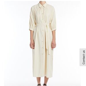 Weekend Max Mara 100% Cotton Catone Dress in Ivory